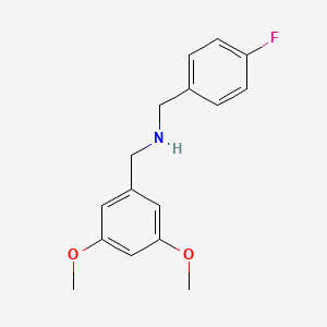 molecular formula C16H18FNO2 B5817312 N-[(3,5-dimethoxyphenyl)methyl]-1-(4-fluorophenyl)methanamine 