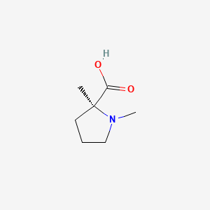molecular formula C7H13NO2 B581732 (2S)-1,2-dimethylpyrrolidine-2-carboxylic acid CAS No. 1268519-85-2