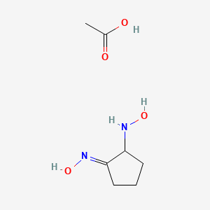 molecular formula C7H14N2O4 B5817352 acetic acid;(NE)-N-[2-(hydroxyamino)cyclopentylidene]hydroxylamine 