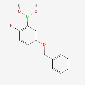 molecular formula C13H12BFO3 B581747 (5-(Benzyloxy)-2-fluorophenyl)boronic acid CAS No. 1217500-68-9