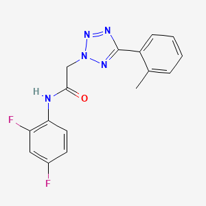 molecular formula C16H13F2N5O B5817512 N-(2,4-difluorophenyl)-2-[5-(2-methylphenyl)-2H-tetrazol-2-yl]acetamide 