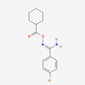 molecular formula C14H17BrN2O2 B5817535 (Z)-[AMINO(4-BROMOPHENYL)METHYLIDENE]AMINO CYCLOHEXANECARBOXYLATE 