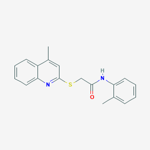 molecular formula C19H18N2OS B5817577 N-(2-methylphenyl)-2-(4-methylquinolin-2-yl)sulfanylacetamide 
