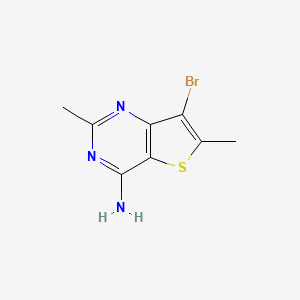 molecular formula C8H8BrN3S B581765 7-Bromo-2,6-dimethylthieno[3,2-d]pyrimidin-4-amine CAS No. 1313712-44-5