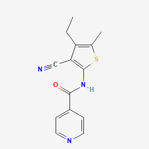 molecular formula C14H13N3OS B5817801 N-(3-cyano-4-ethyl-5-methylthiophen-2-yl)pyridine-4-carboxamide 