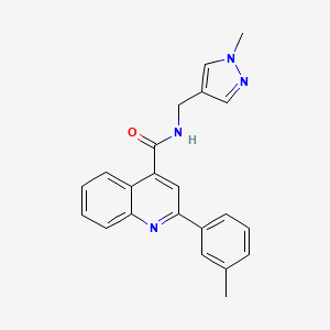 molecular formula C22H20N4O B5817809 N-[(1-METHYL-1H-PYRAZOL-4-YL)METHYL]-2-(3-METHYLPHENYL)QUINOLINE-4-CARBOXAMIDE 