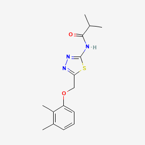 molecular formula C15H19N3O2S B5817880 N-[5-[(2,3-dimethylphenoxy)methyl]-1,3,4-thiadiazol-2-yl]-2-methylpropanamide 