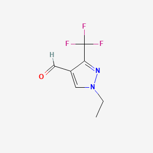 molecular formula C7H7F3N2O B581791 1-乙基-3-(三氟甲基)吡唑-4-甲醛 CAS No. 1443279-72-8