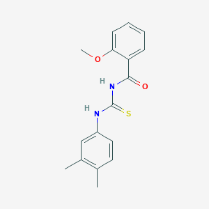 molecular formula C17H18N2O2S B5817937 N-[(3,4-dimethylphenyl)carbamothioyl]-2-methoxybenzamide 