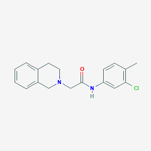molecular formula C18H19ClN2O B5818049 N-(3-chloro-4-methylphenyl)-2-(3,4-dihydroisoquinolin-2(1H)-yl)acetamide 
