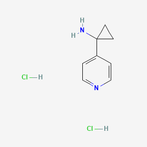 molecular formula C8H12Cl2N2 B581812 1-(Pyridin-4-yl)cyclopropanamine dihydrochloride CAS No. 1228880-35-0