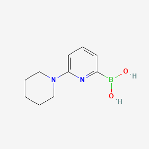 molecular formula C10H15BN2O2 B581813 (6-(Piperidin-1-yl)pyridin-2-yl)boronic acid CAS No. 1315351-02-0