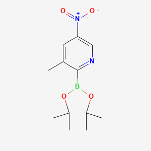 3-Methyl-5-nitro-2-(4,4,5,5-tetramethyl-1,3,2-dioxaborolan-2-yl)pyridine