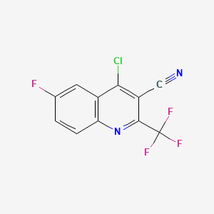 4-Chloro-6-fluoro-2-(trifluoromethyl)quinoline-3-carbonitrile