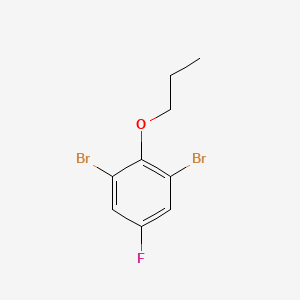 molecular formula C9H9Br2FO B581819 1,3-Dibromo-5-fluoro-2-propoxybenzene CAS No. 1242070-99-0