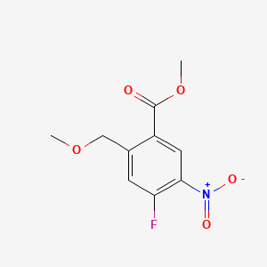 molecular formula C10H10FNO5 B581820 Methyl 4-fluoro-2-(methoxymethyl)-5-nitrobenzoate CAS No. 1243164-13-7