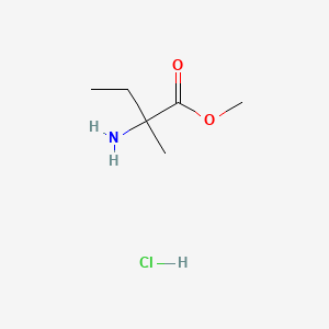 molecular formula C6H14ClNO2 B581822 Methyl 2-amino-2-methylbutanoate hydrochloride CAS No. 156032-14-3