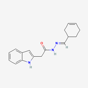 molecular formula C17H19N3O B5818271 N-[(E)-cyclohex-3-en-1-ylmethylideneamino]-2-(1H-indol-2-yl)acetamide 