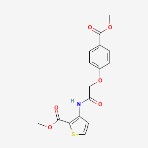 molecular formula C16H15NO6S B5818303 METHYL 3-{2-[4-(METHOXYCARBONYL)PHENOXY]ACETAMIDO}THIOPHENE-2-CARBOXYLATE 