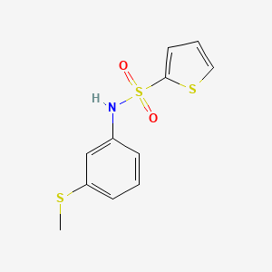 molecular formula C11H11NO2S3 B5818309 N-[3-(methylsulfanyl)phenyl]thiophene-2-sulfonamide 
