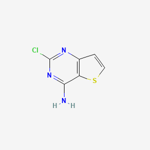 molecular formula C6H4ClN3S B581833 2-Chlorothieno[3,2-d]pyrimidin-4-amine CAS No. 16234-40-5