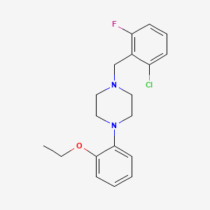 molecular formula C19H22ClFN2O B5818335 1-[(2-Chloro-6-fluorophenyl)methyl]-4-(2-ethoxyphenyl)piperazine 