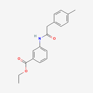 molecular formula C18H19NO3 B5818418 ETHYL 3-[2-(4-METHYLPHENYL)ACETAMIDO]BENZOATE 