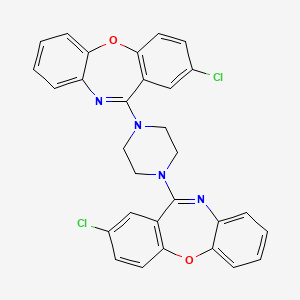 molecular formula C30H22Cl2N4O2 B581846 N-2-Chlorobenz-[b,f][1,4]oxazepine-11-yl Amoxapine CAS No. 1216608-66-0
