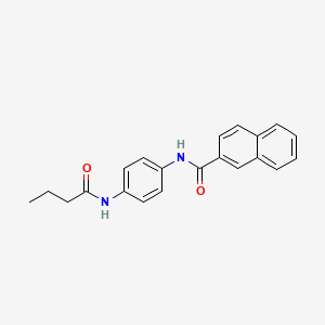 molecular formula C21H20N2O2 B5818559 N-[4-(butanoylamino)phenyl]naphthalene-2-carboxamide 