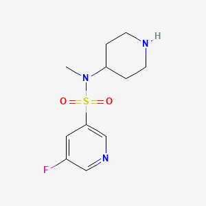 molecular formula C11H16FN3O2S B581864 5-Fluoro-n-methyl-n-(piperidin-4-yl)pyridine-3-sulfonamide CAS No. 1305256-58-9