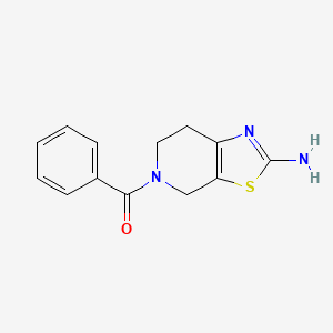 molecular formula C13H13N3OS B581866 5-苯甲酰-4H,6H,7H-[1,3]噻唑并[5,4-c]吡啶-2-胺 CAS No. 17899-57-9