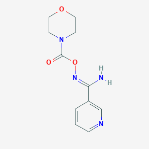 molecular formula C11H14N4O3 B5818660 N'-[(morpholin-4-ylcarbonyl)oxy]pyridine-3-carboximidamide 