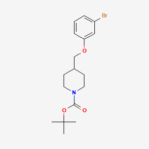 molecular formula C17H24BrNO3 B581876 1-BOC-4-(3-bromophenoxymethyl)piperidine CAS No. 180847-24-9