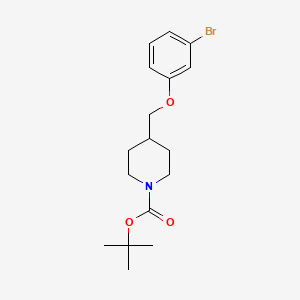 molecular formula C17H24BrNO3 B581876 tert-Butyl 4-((3-bromophenoxy)methyl)piperidine-1-carboxylate CAS No. 180847-24-9