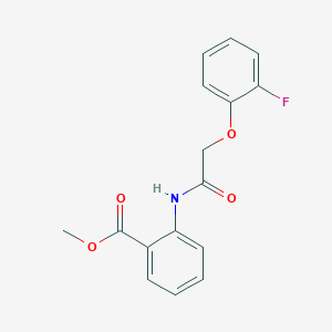 molecular formula C16H14FNO4 B5818803 METHYL 2-{[2-(2-FLUOROPHENOXY)ACETYL]AMINO}BENZOATE 