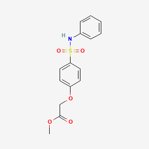 molecular formula C15H15NO5S B5818844 Methyl 2-[4-(phenylsulfamoyl)phenoxy]acetate 