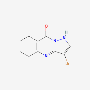 molecular formula C10H10BrN3O B581886 3-Bromo-5,6,7,8-tetrahydropyrazolo[5,1-b]quinazolin-9(4H)-one CAS No. 1310097-13-2