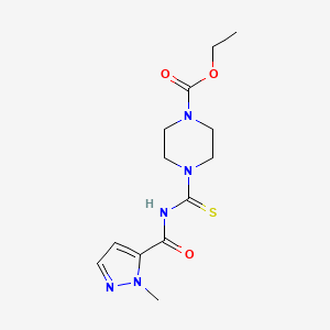 molecular formula C13H19N5O3S B5818913 ETHYL 4-({[(1-METHYL-1H-PYRAZOL-5-YL)CARBONYL]AMINO}CARBOTHIOYL)TETRAHYDRO-1(2H)-PYRAZINECARBOXYLATE 