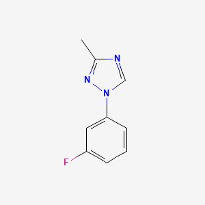 molecular formula C9H8FN3 B581893 1-(3-fluorophenyl)-3-methyl-1H-1,2,4-triazole CAS No. 1245643-63-3