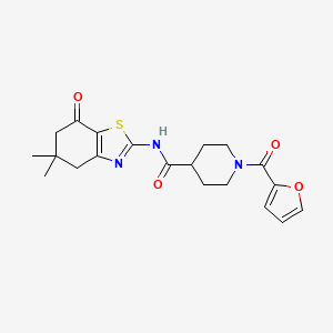 molecular formula C20H23N3O4S B5819014 N-(5,5-DIMETHYL-7-OXO-4,5,6,7-TETRAHYDRO-1,3-BENZOTHIAZOL-2-YL)-1-(FURAN-2-CARBONYL)PIPERIDINE-4-CARBOXAMIDE 