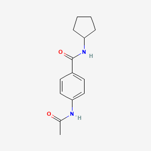 molecular formula C14H18N2O2 B5819096 4-acetamido-N-cyclopentylbenzamide CAS No. 348615-16-7