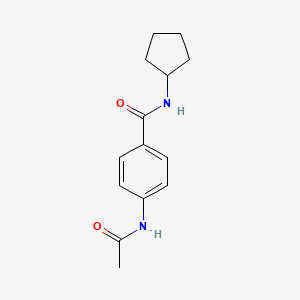 B5819096 4-(acetylamino)-N-cyclopentylbenzamide CAS No. 348615-16-7