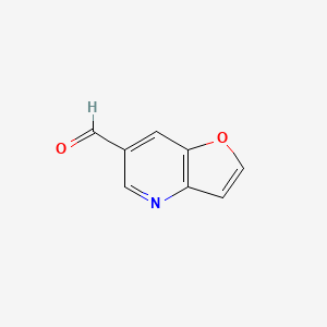molecular formula C8H5NO2 B581911 Furo[3,2-b]pyridine-6-carbaldehyde CAS No. 227939-48-2