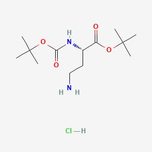 (S)-tert-Butyl 4-amino-2-((tert-butoxycarbonyl)amino)butanoate hydrochloride