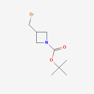 molecular formula C9H16BrNO2 B581915 Tert-butyl 3-(bromomethyl)azetidine-1-carboxylate CAS No. 253176-93-1