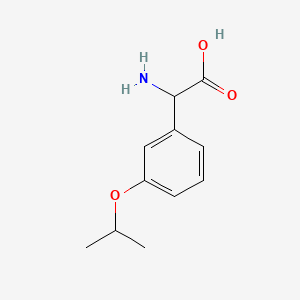 molecular formula C11H15NO3 B581920 Amino(3-isopropoxyphenyl)acetic acid CAS No. 299165-46-1
