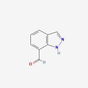 molecular formula C8H6N2O B581921 1H-indazole-7-carbaldehyde CAS No. 312746-72-8