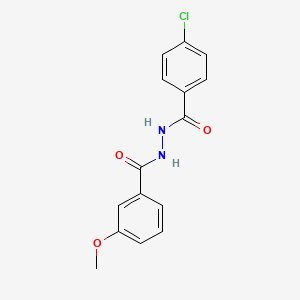 molecular formula C15H13ClN2O3 B5819263 N'~1~-(4-CHLOROBENZOYL)-3-METHOXYBENZOHYDRAZIDE 