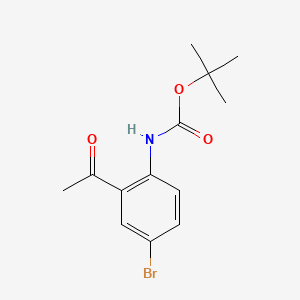 molecular formula C13H16BrNO3 B581929 tert-butyl N-(2-acetyl-4-bromophenyl)carbamate CAS No. 341521-29-7