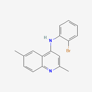 molecular formula C17H15BrN2 B5819303 N-(2-bromophenyl)-2,6-dimethylquinolin-4-amine 